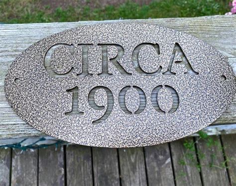 Metal Circa Plaque 